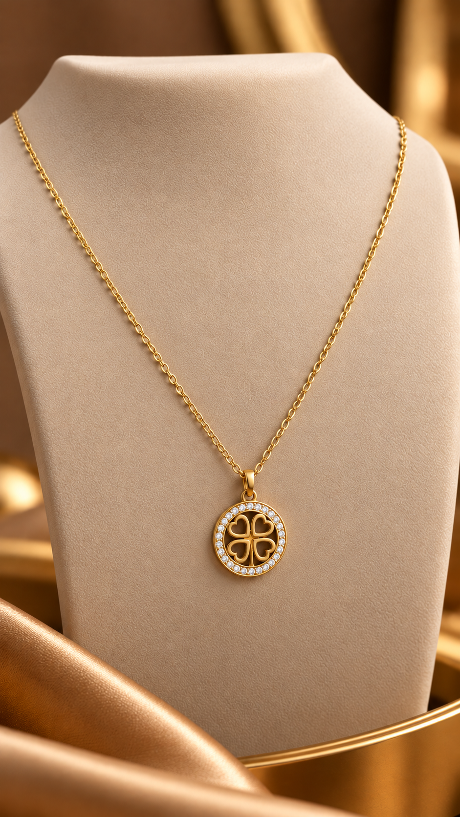 Four Heart Tree 316L Anti-Tarnish Necklace