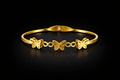 Anti Tarnish Stainless Steel Butterfly Charm Gold Bracelet