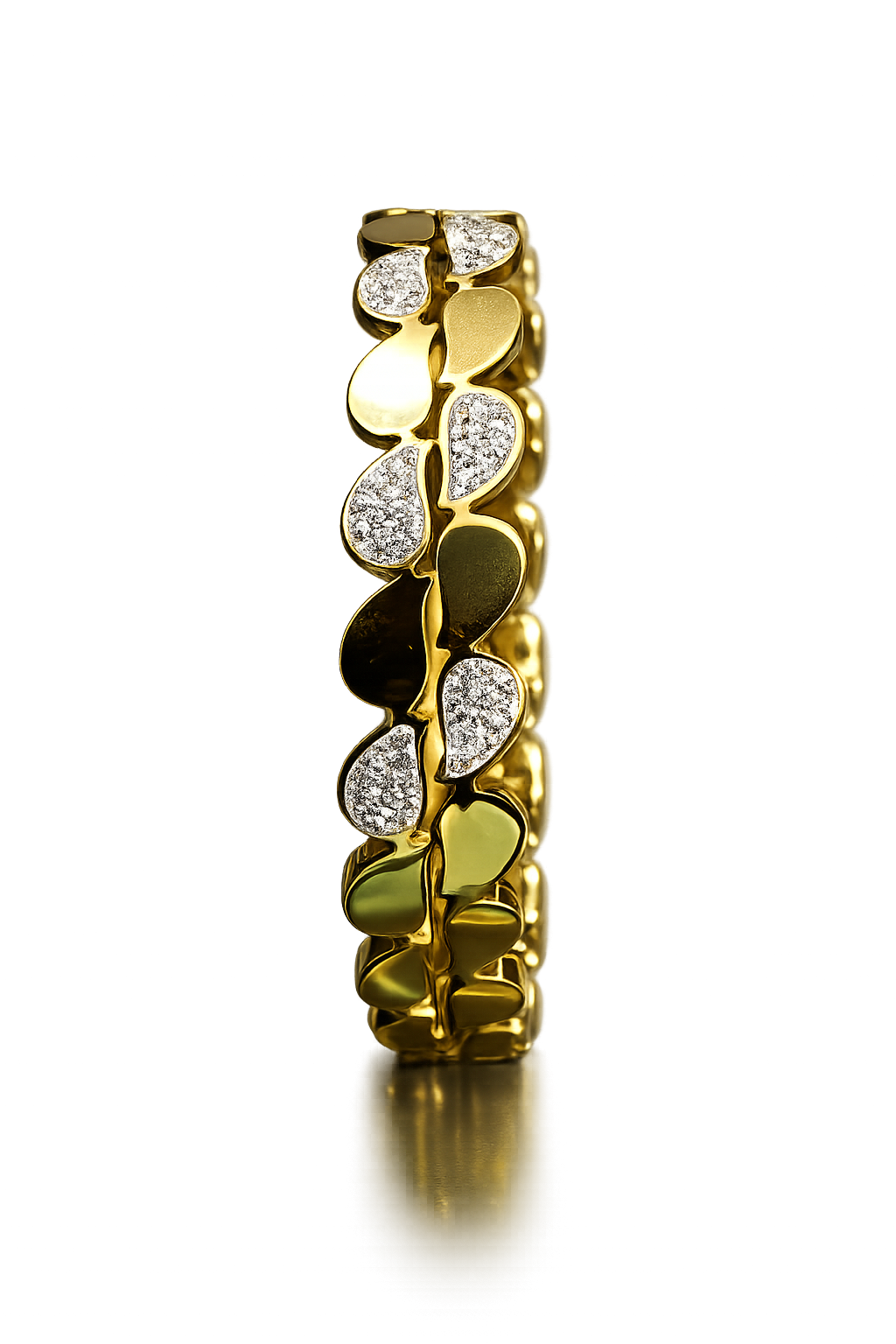 Golden Heart Link Anti Tarnish Stainless Steel Luxury Bracelet
