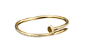 Premium Stainless Steel Anti Tarnish Gold Nail Designer Bracelet with Sparkling Stones