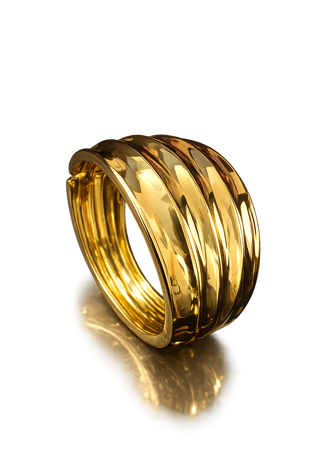 LuxeGlow Anti Tarnish Stainless Steel Gold Bangle Bracelet