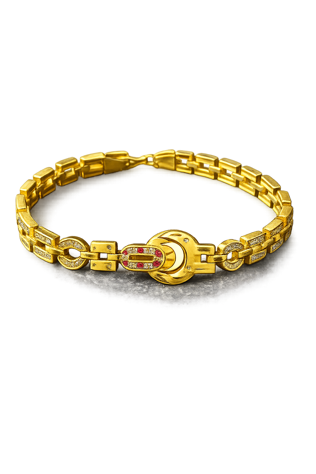 Royal Link Radiance Anti Tarnish Stainless Steel Gold Bracelet
