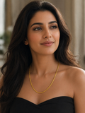 Golden Elegance Anti Tarnish Stainless Steel Slim Chain Necklace