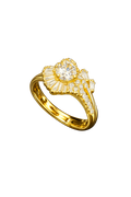 Elegant Starburst Anti Tarnish Stainless Steel Ring
