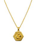 Radiant Moon Emblem Necklace – Anti Tarnish Stainless Steel Pendant