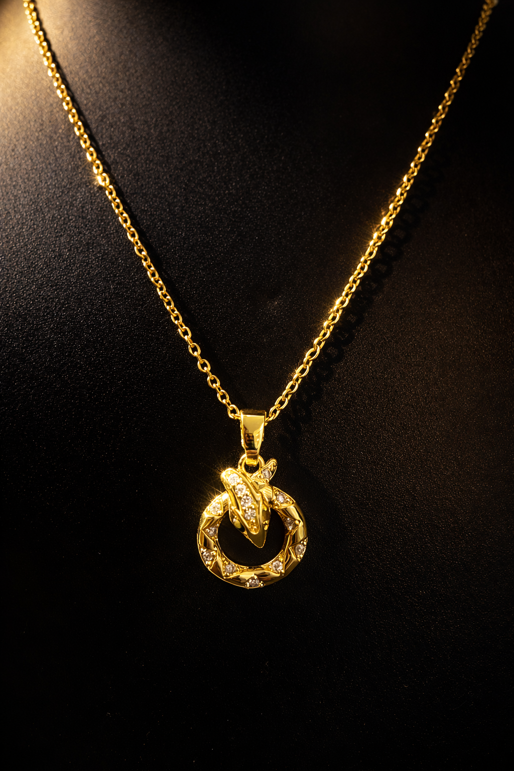 Mystic Snake Loop Anti Tarnish Stainless Steel Pendant