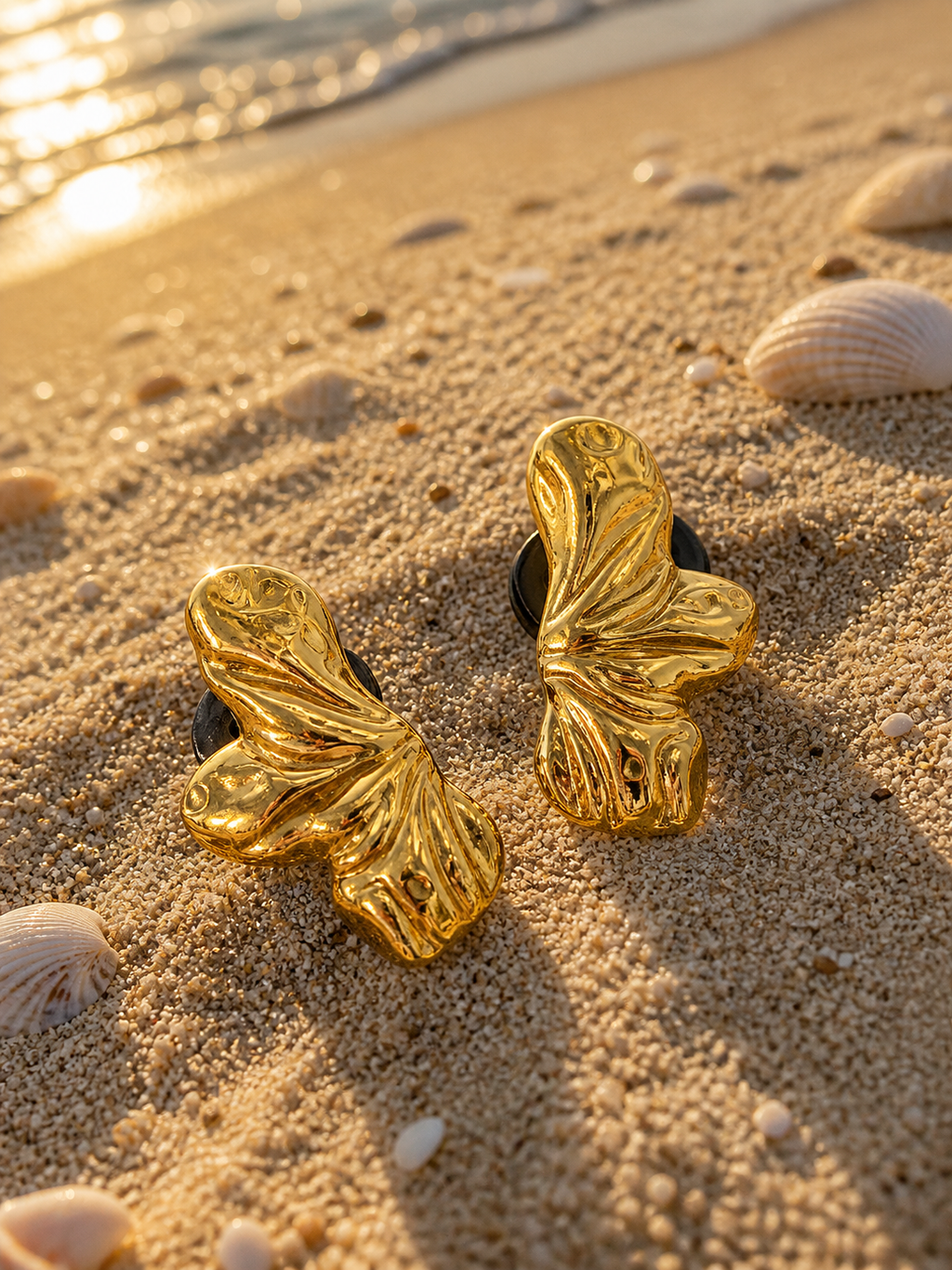 Golden Bloom Anti Tarnish Stainless Steel Earrings