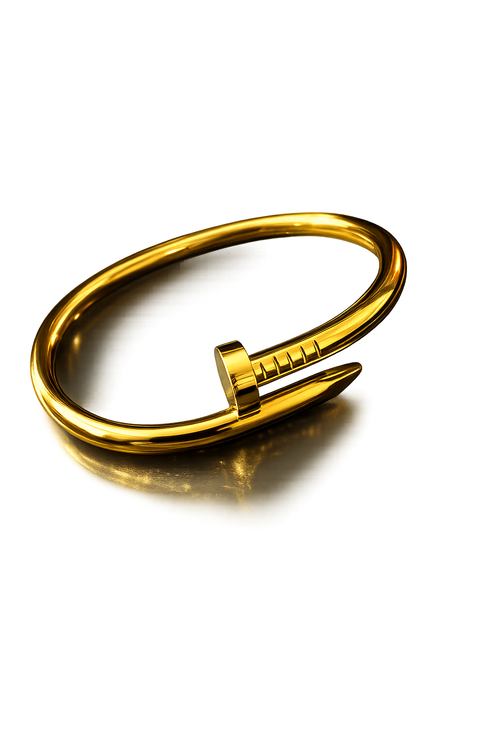 Classic Golden Nail Anti Tarnish Stainless Steel Cuff Bracelet