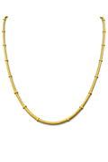 Royal Beaded Tube Gold Anti Tarnish Stainless Steel Necklace