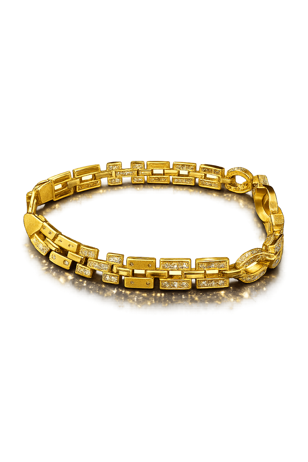 Royal Link Radiance Anti Tarnish Stainless Steel Gold Bracelet