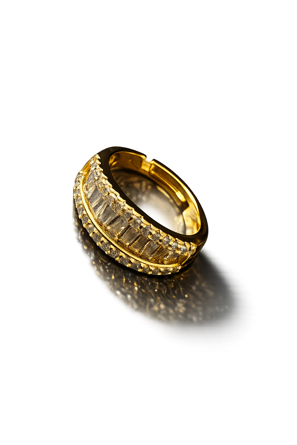 Eternal Sparkle Baguette Anti Tarnish Stainless Steel Ring