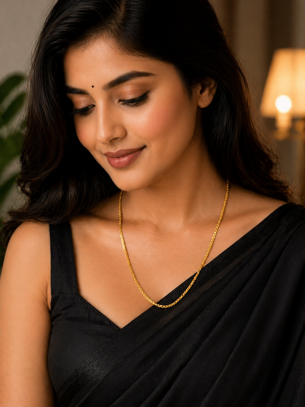 Elegant Finish Classic Gold Chain Necklace