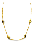 Floral Golden Clover Charm Anti Tarnish Stainless Steel Necklace