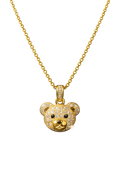 Sparkling Teddy Charm Anti Tarnish Stainless Steel Pendant
