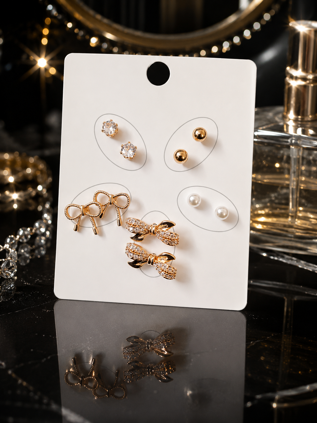 Luxe Charm 5-Pair Earring Set