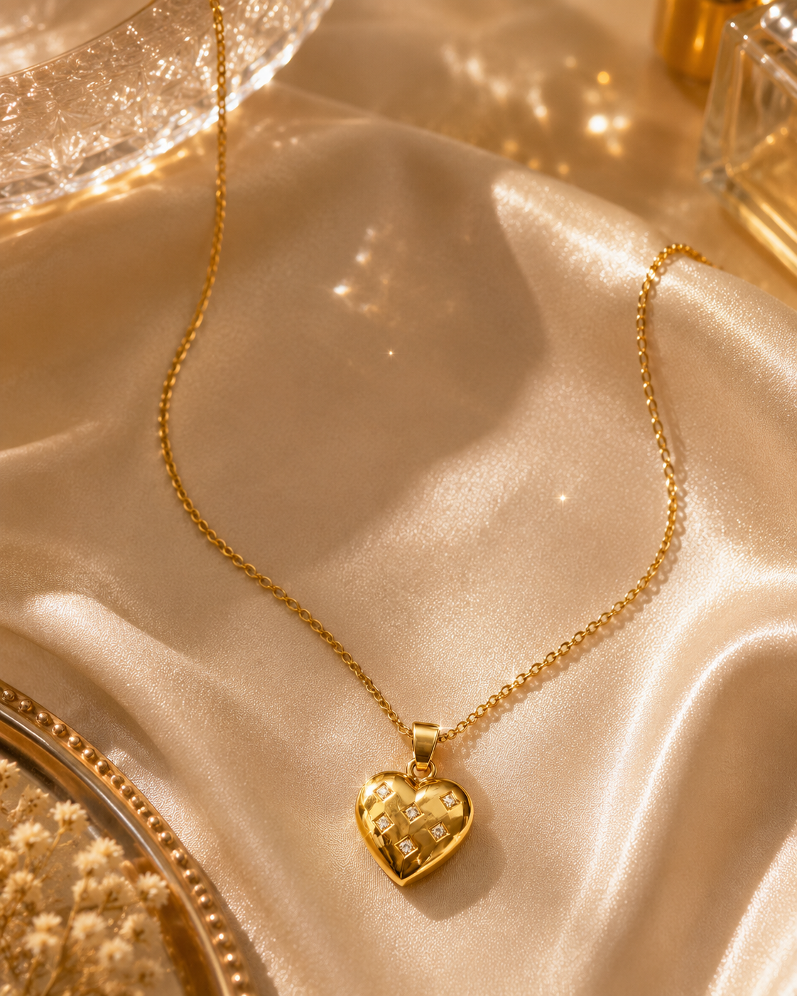 Auric Heart Charm Pendant Chain
