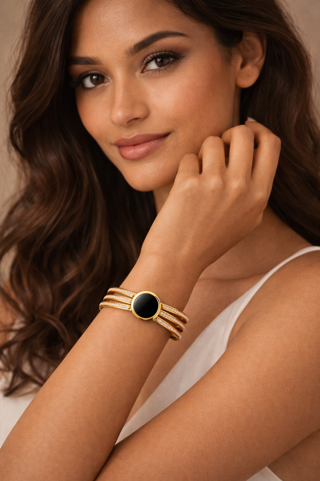 Eclipse Noir Stainless Steel Anti Tarnish Bracelet