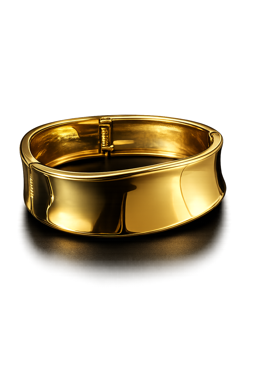 Elegant Stainless Steel Anti Tarnish Gold Finish Classic Bangle Bracelet