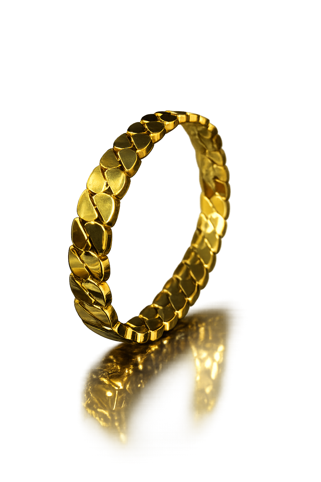 Golden Petal Link Anti Tarnish Stainless Steel Bracelet