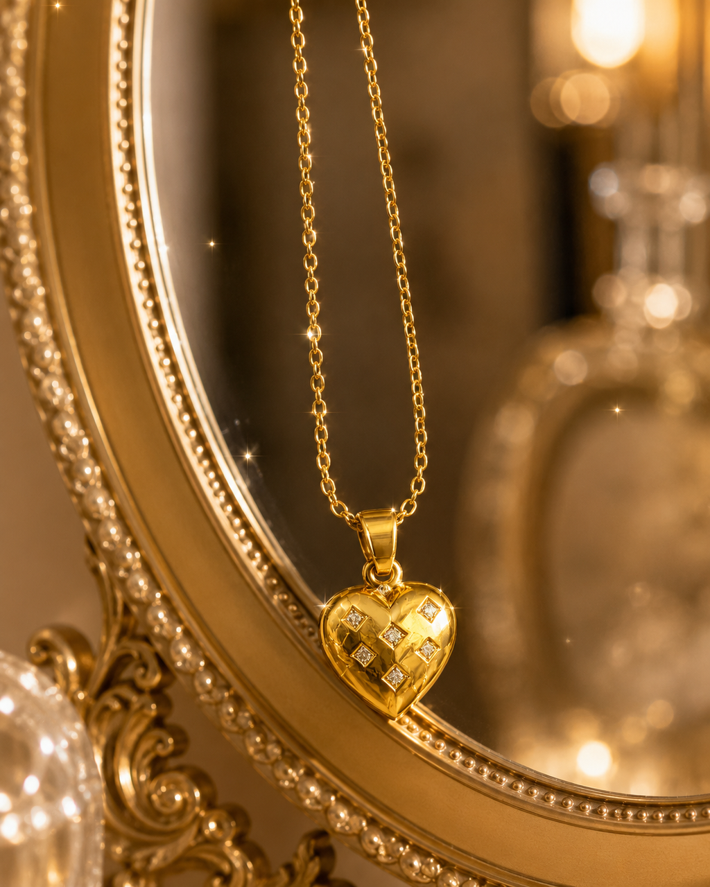 Auric Heart Charm Pendant Chain