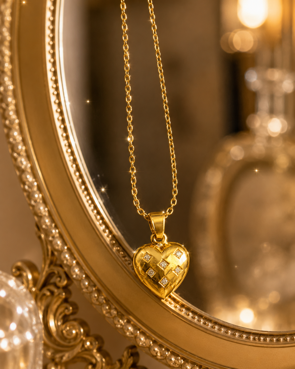 Auric Heart Charm Pendant Chain