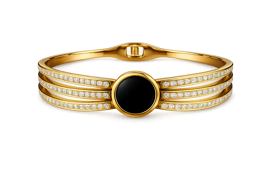 Eclipse Noir Stainless Steel Anti Tarnish Bracelet