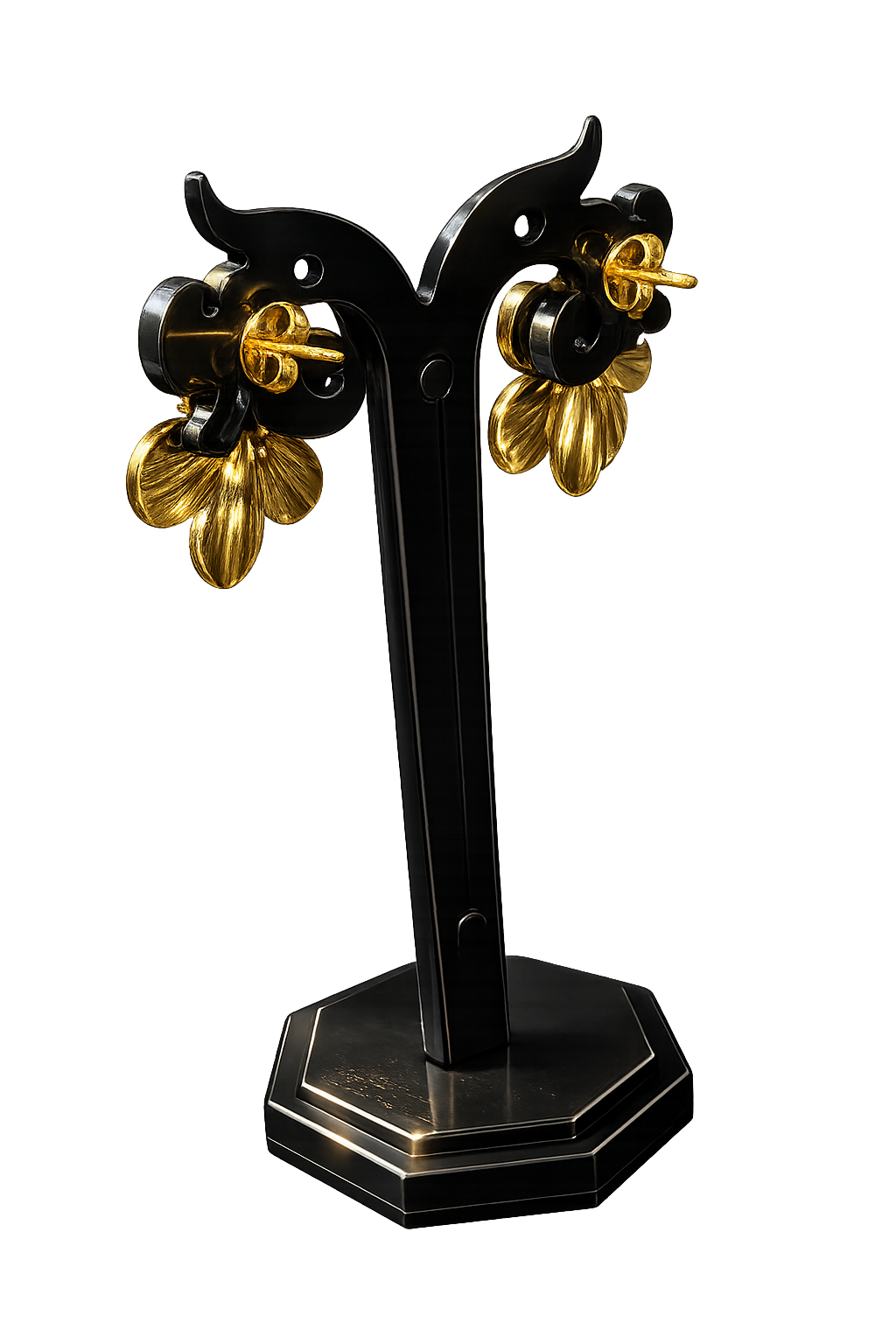 Veloura Bloom Anti Tarnish Stainless Steel Gold Earrings