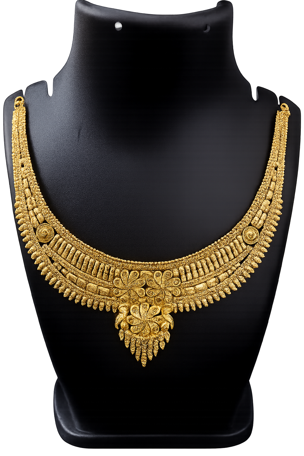 Traditional Gold-Plated Floral Meenakari Choker Set with Drop Earrings