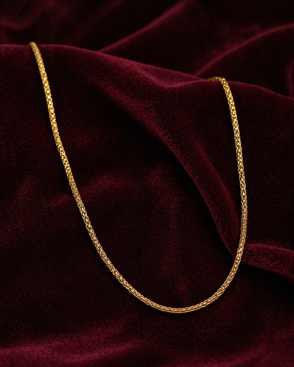Golden Elegance Anti Tarnish Stainless Steel Slim Chain Necklace