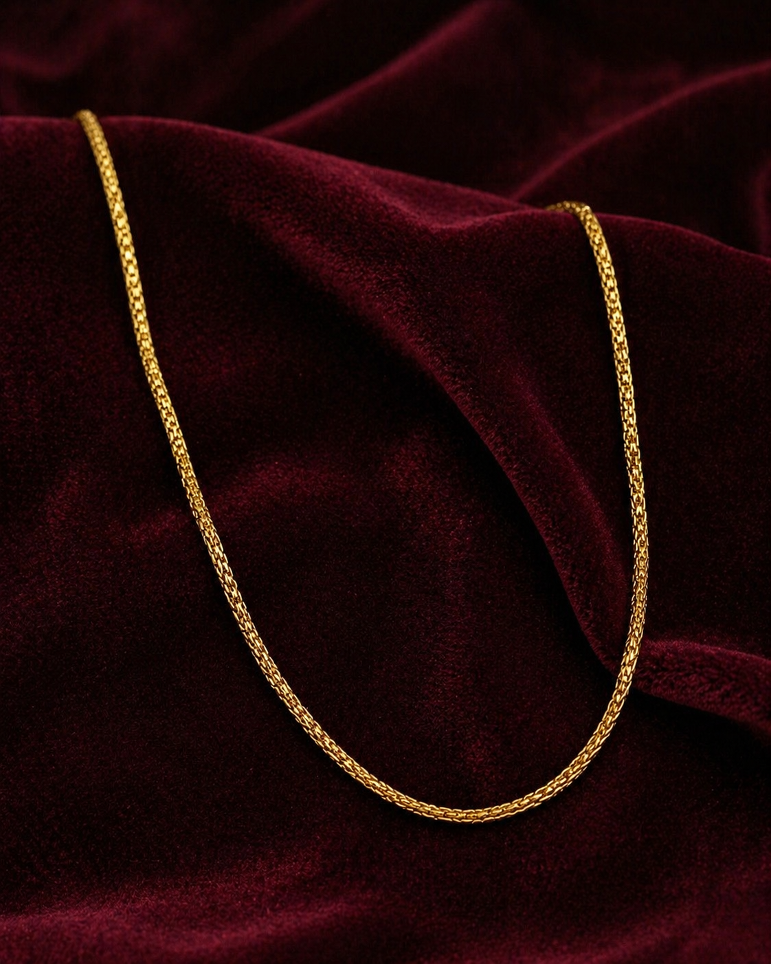Golden Elegance Anti Tarnish Stainless Steel Slim Chain Necklace