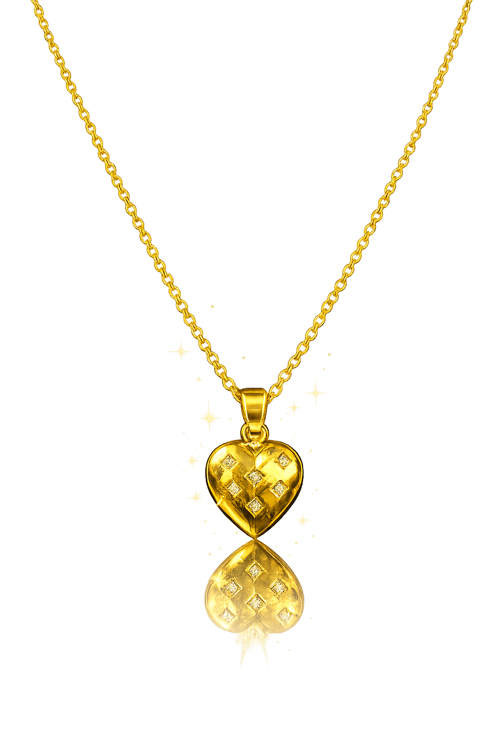 Auric Heart Charm Pendant Chain