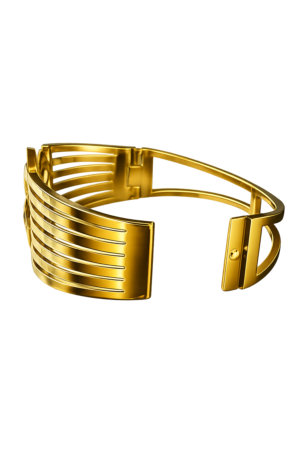 Floral Radiance Cuff Anti Tarnish Stainless Steel Bracelet