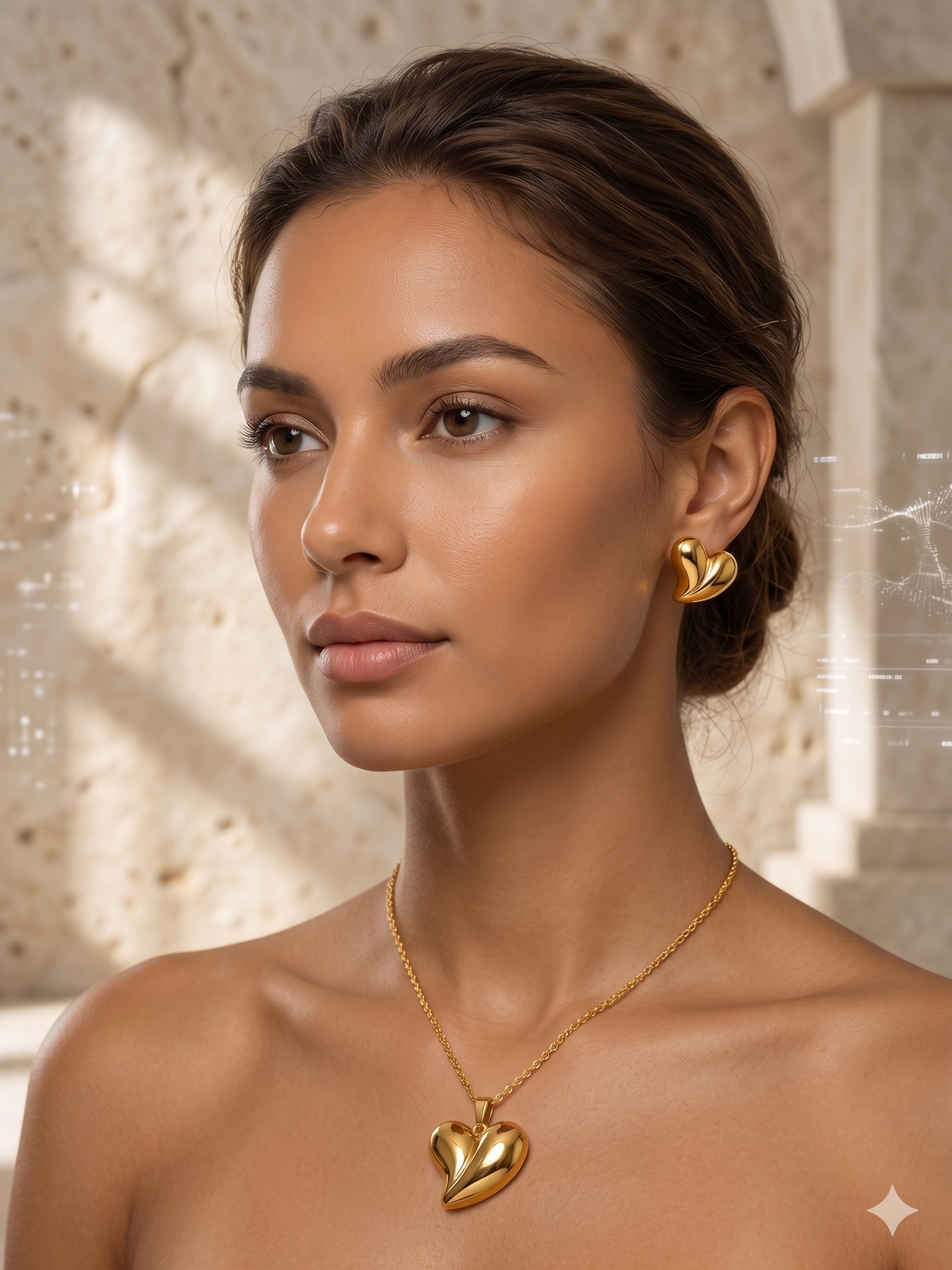 Golden Whisper Heart Set
