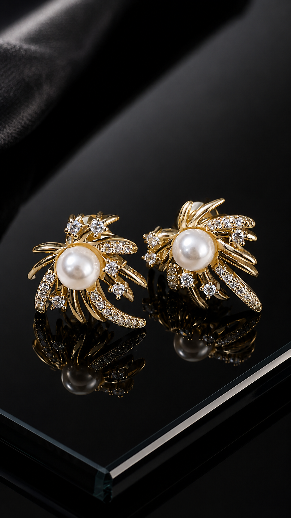 Pearl Bloom 316L Anti Tarnish AD Earrings
