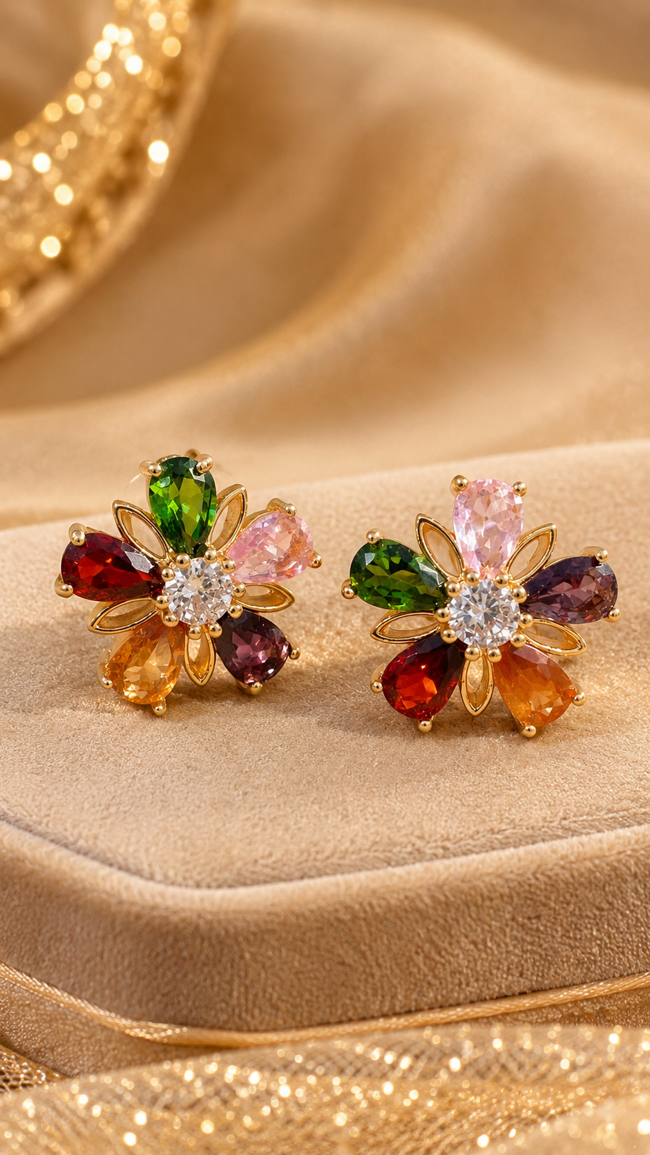Royal Blossom Multicolor Earrings