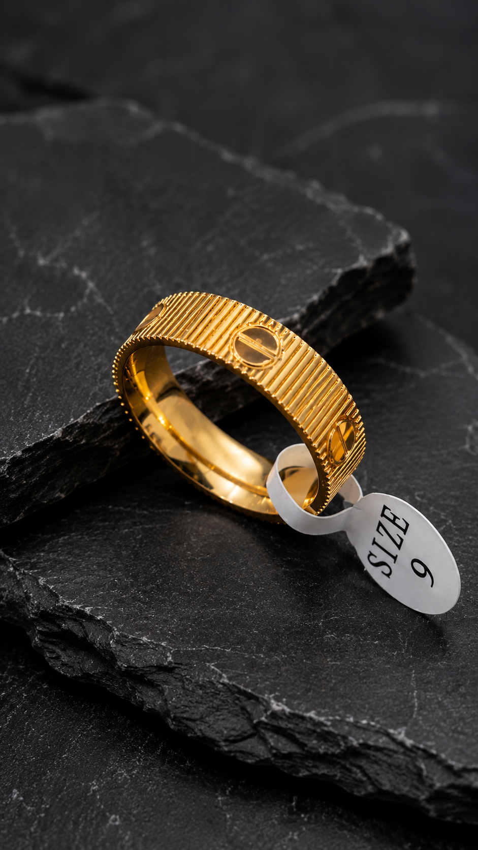 Ribbed Screw 316L Anti Tarnish Ring