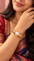 Sculpted Pearl Cuff Bracelet