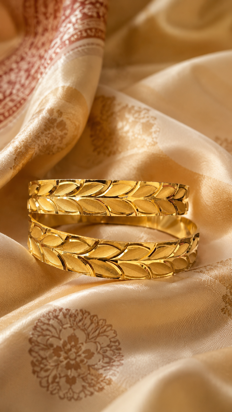 Golden Laurel Bangles
