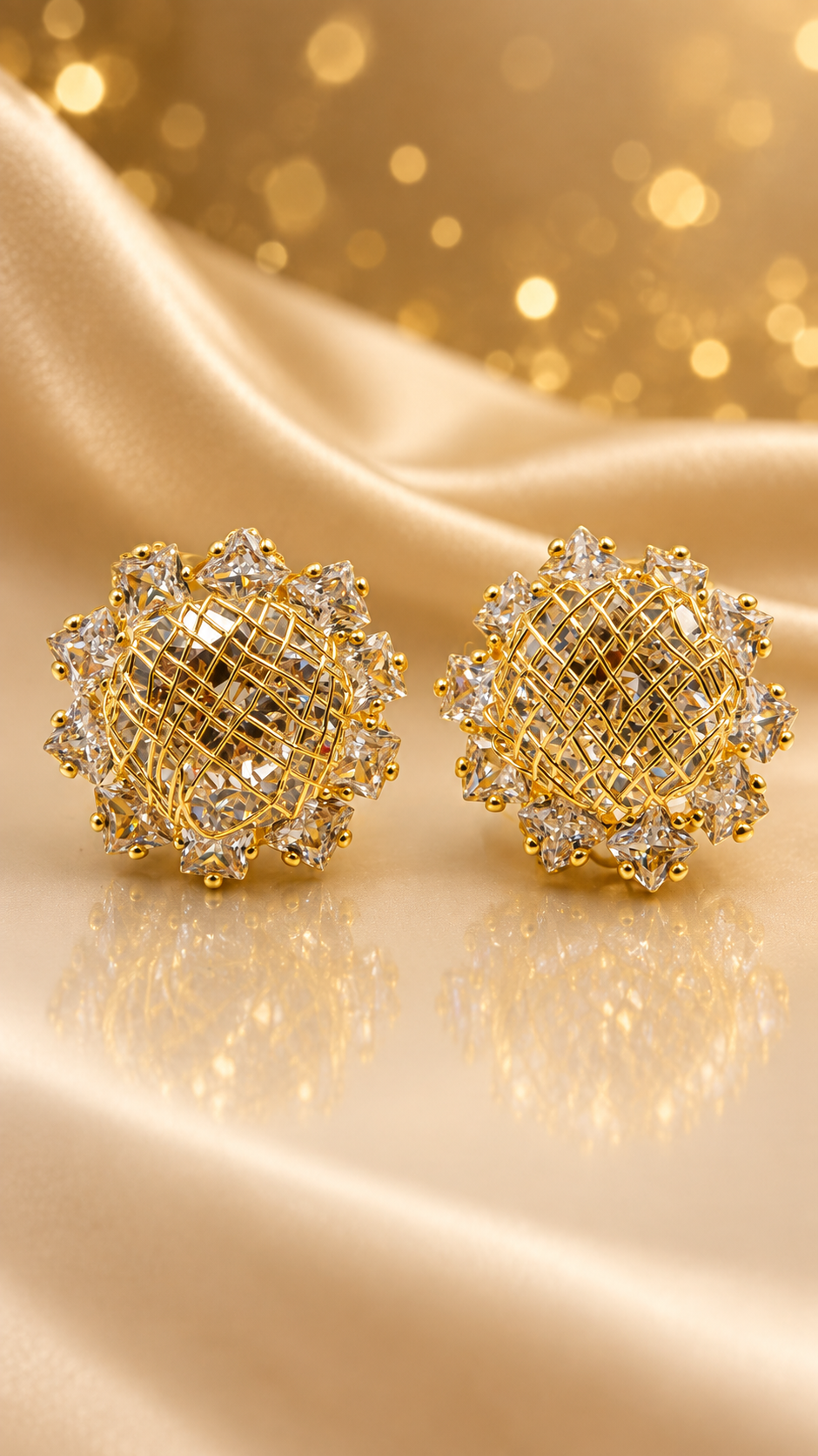 Imperial Floral 316L Anti Tarnish Stud Earrings