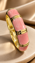 Pink Enamel Segmented 316L Anti-Tarnish Bracelet