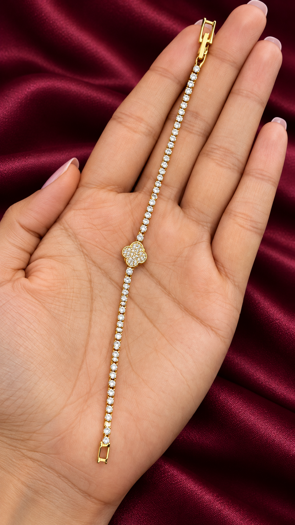 Floral Sparkle 316L Anti-Tarnish AD Bracelet