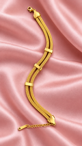 Double Weave Golden Bar 316L Anti Tarnish Bracelet