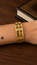 Golden Hearts Cuff Bracelet