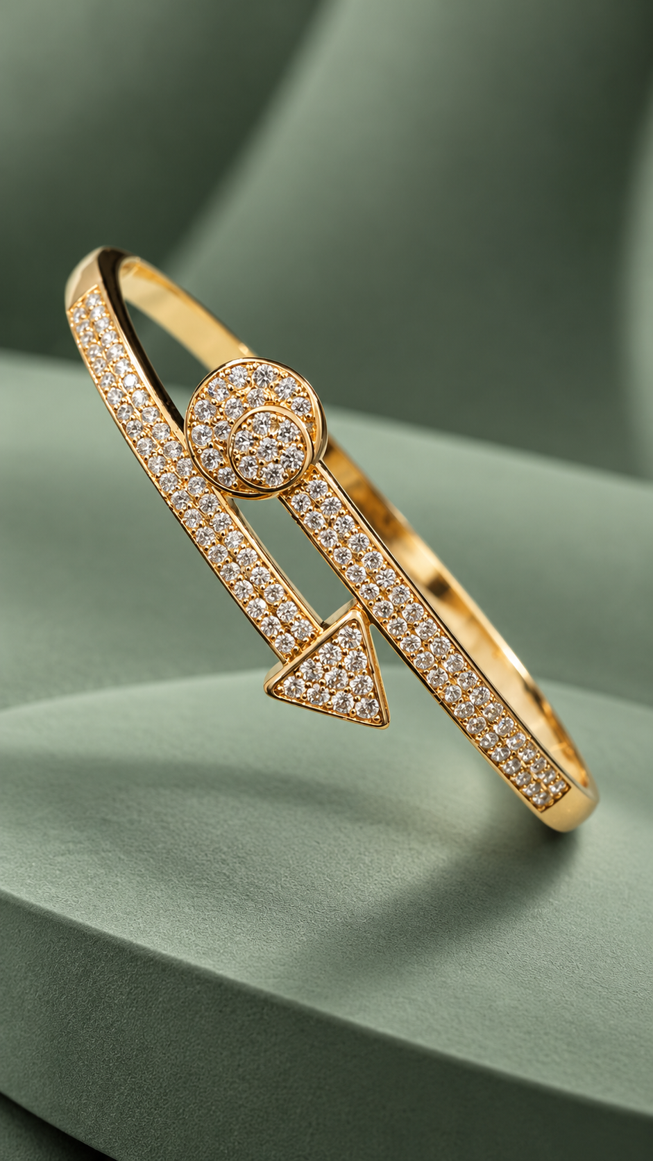 Geometric Circle & Triangle 316L Anti-Tarnish AD Bracelet