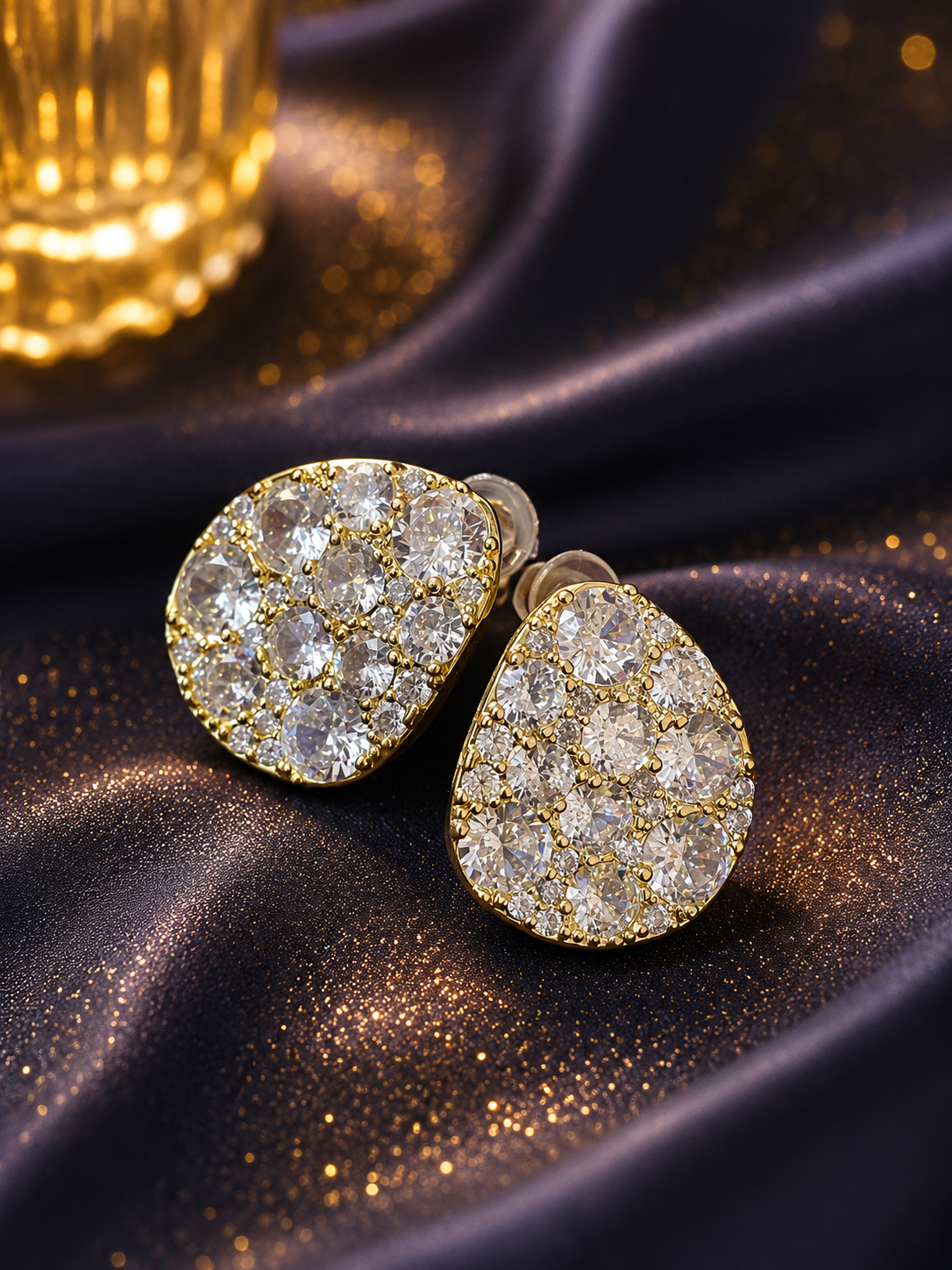 Pear Drop 316L Anti Tarnish American Diamond Stud Earrings
