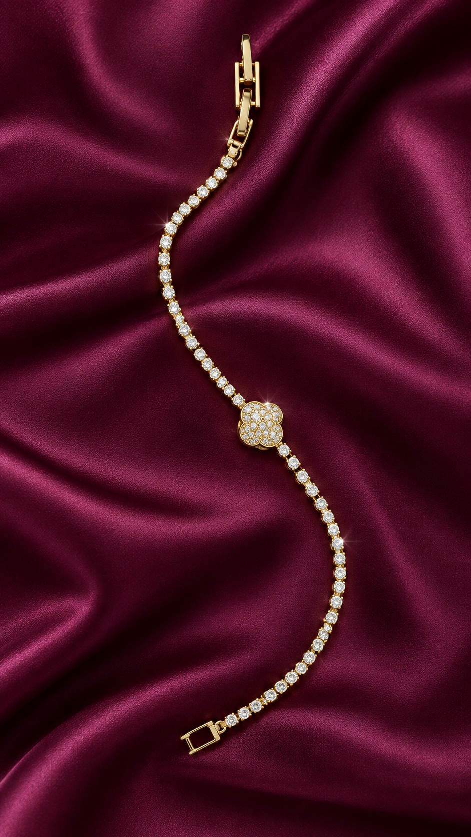 Floral Sparkle 316L Anti-Tarnish AD Bracelet