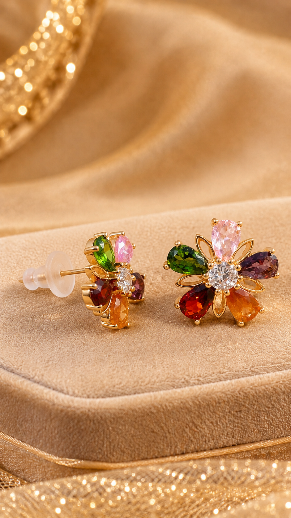 Royal Blossom Multicolor Earrings