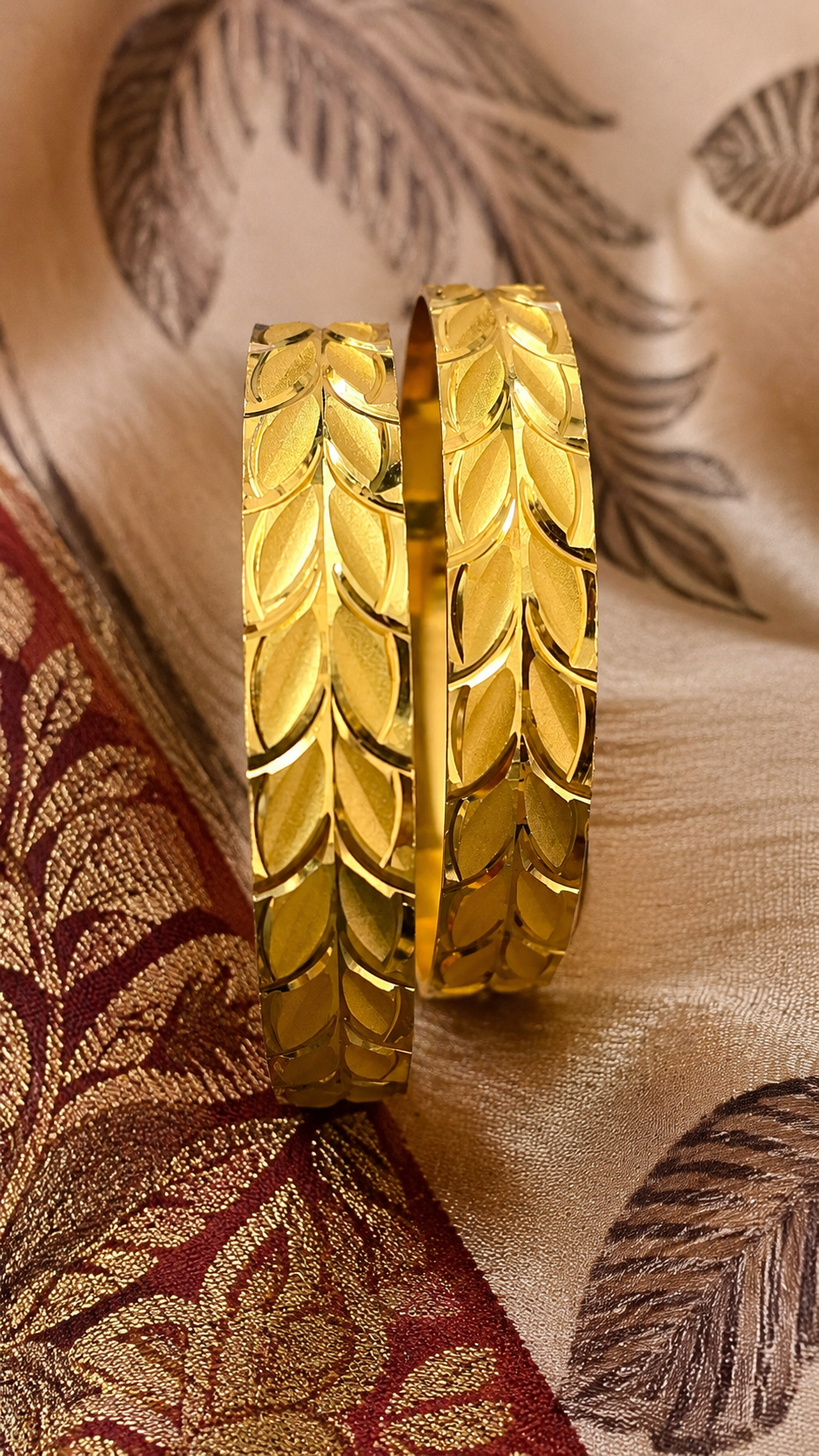 Golden Laurel Bangles