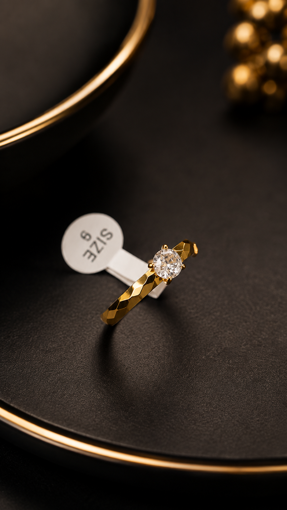 Celeste Facet AD 316L Anti Tarnish Ring