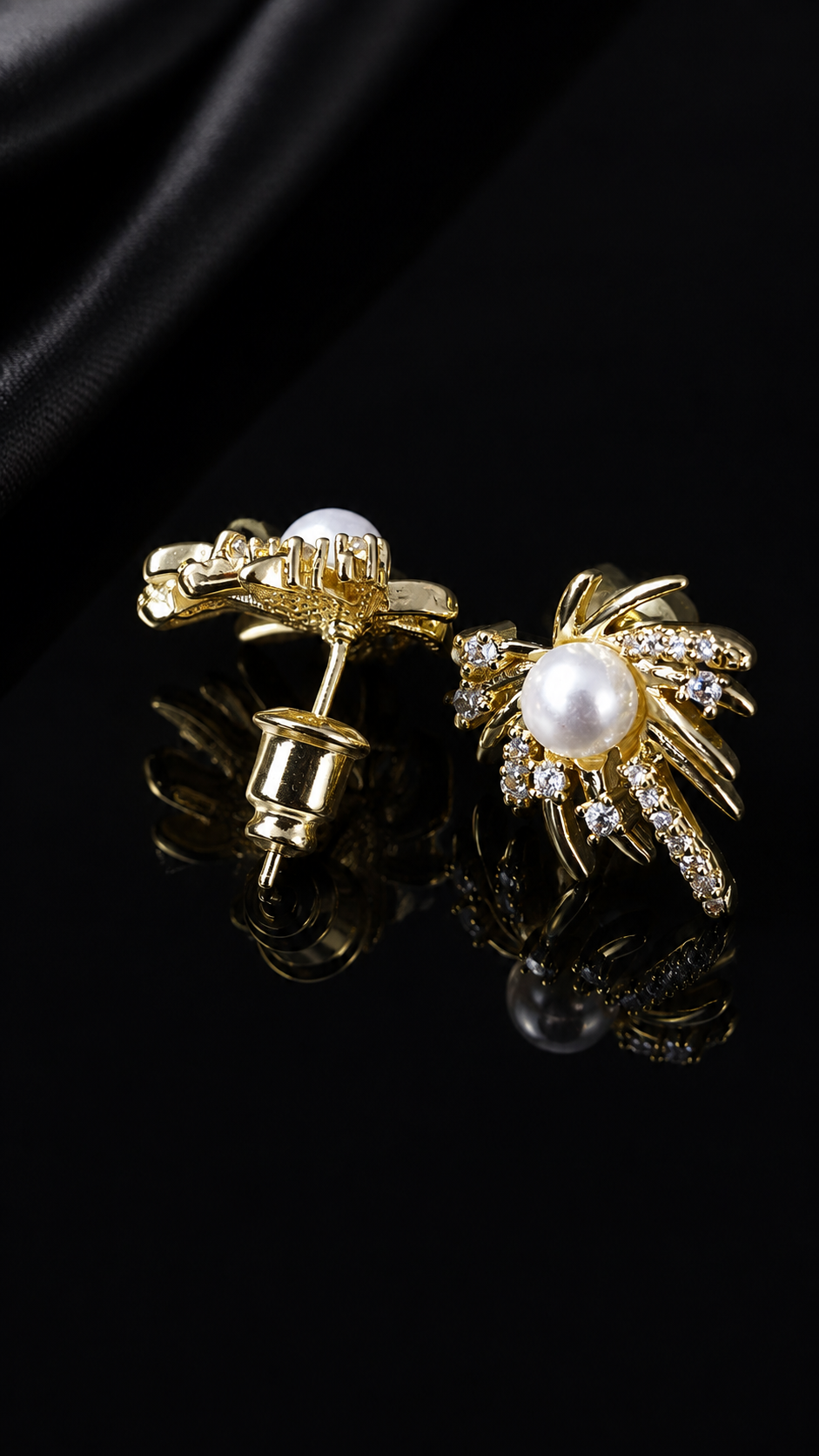 Pearl Bloom 316L Anti Tarnish AD Earrings